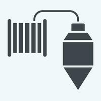 Icon Plumb. related to Carpentry symbol. glyph style. simple design editable. simple illustration vector