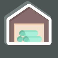 Sticker Store House. related to Carpentry symbol. simple design editable. simple illustration vector