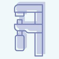 Icon Vernier Caliper. related to Carpentry symbol. two tone style. simple design editable. simple illustration vector