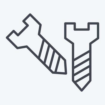 icono tornillo. relacionado a carpintería símbolo. línea estilo. sencillo diseño editable. sencillo ilustración vector