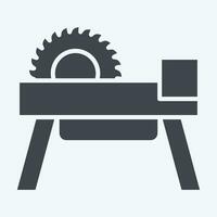 Icon Wheel Saw 2. related to Carpentry symbol. glyph style. simple design editable. simple illustration vector