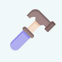 Icon Hammer. related to Carpentry symbol. flat style. simple design editable. simple illustration vector