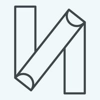 Icon measuring Tape. related to Carpentry symbol. line style. simple design editable. simple illustration vector