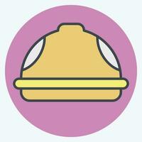 Icon Helmet. related to Carpentry symbol. color mate style. simple design editable. simple illustration vector