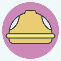 Icon Helmet. related to Carpentry symbol. color mate style. simple design editable. simple illustration vector