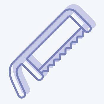 Icon Hacksaw. related to Carpentry symbol. two tone style. simple design editable. simple illustration vector