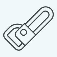 Icon Chainsaw. related to Carpentry symbol. line style. simple design editable. simple illustration vector