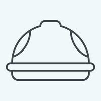 Icon Helmet. related to Carpentry symbol. line style. simple design editable. simple illustration vector