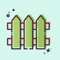 Icon Fence. related to Carpentry symbol. MBE style. simple design editable. simple illustration vector