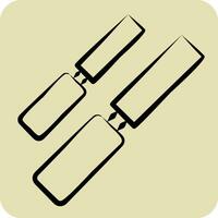 Icon Wood Chisel. related to Carpentry symbol. hand drawn style. simple design editable. simple illustration vector