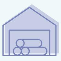 Icon Store House. related to Carpentry symbol. two tone style. simple design editable. simple illustration vector