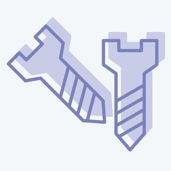 Icon Screw. related to Carpentry symbol. two tone style. simple design editable. simple illustration vector