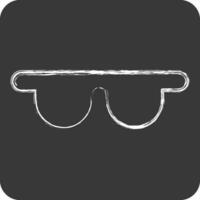 Icon Safety Glasses. related to Carpentry symbol. chalk Style. simple design editable. simple illustration 1 vector