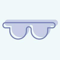 Icon Safety Glasses. related to Carpentry symbol. two tone style. simple design editable. simple illustration 1 vector