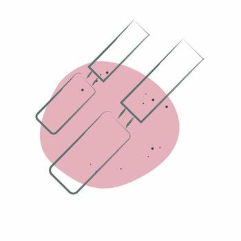 Icon Wood Chisel. related to Carpentry symbol. Color Spot Style. simple design editable. simple illustration vector