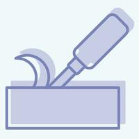 Icon Chisel. related to Carpentry symbol. two tone style. simple design editable. simple illustration vector