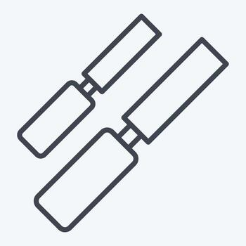 icono madera cincel. relacionado a carpintería símbolo. línea estilo. sencillo diseño editable. sencillo ilustración vector