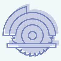 Icon Wheel Saw. related to Carpentry symbol. two tone style. simple design editable. simple illustration vector