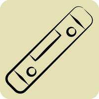 Icon Spirit Level. related to Carpentry symbol. hand drawn style. simple design editable. simple illustration vector