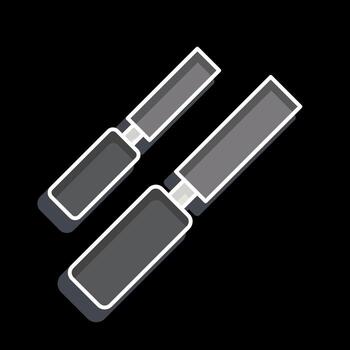 icono madera cincel. relacionado a carpintería símbolo. lustroso estilo. sencillo diseño editable. sencillo ilustración vector