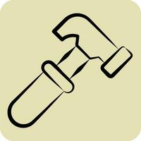 Icon Hammer. related to Carpentry symbol. hand drawn style. simple design editable. simple illustration vector