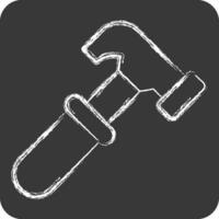 Icon Hammer. related to Carpentry symbol. chalk Style. simple design editable. simple illustration vector