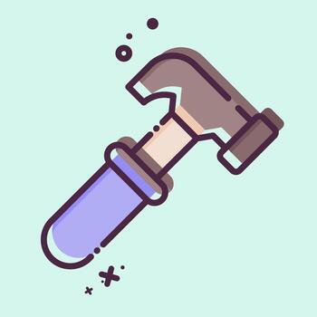 Icon Hammer. related to Carpentry symbol. MBE style. simple design editable. simple illustration vector