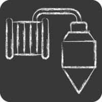 Icon Plumb. related to Carpentry symbol. chalk Style. simple design editable. simple illustration vector