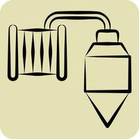 Icon Plumb. related to Carpentry symbol. hand drawn style. simple design editable. simple illustration vector