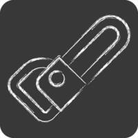 Icon Chainsaw. related to Carpentry symbol. chalk Style. simple design editable. simple illustration vector