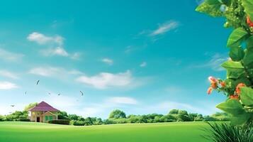 AI generated Green Beautiful wallpaper Real Estate photo