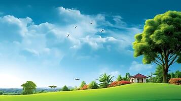 AI generated Green Beautiful wallpaper Real Estate photo