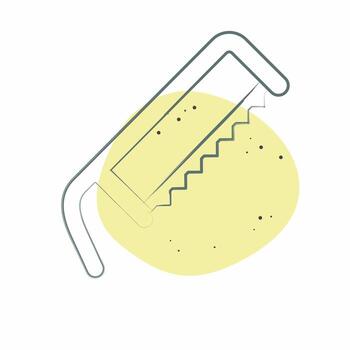 Icon Hacksaw. related to Carpentry symbol. Color Spot Style. simple design editable. simple illustration vector