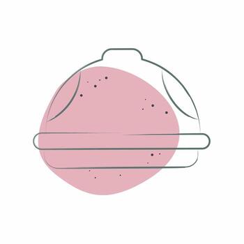 Icon Helmet. related to Carpentry symbol. Color Spot Style. simple design editable. simple illustration vector