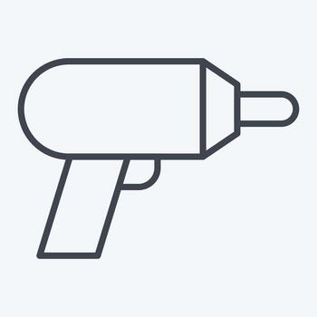 Icon Machine Drill. related to Carpentry symbol. line style. simple design editable. simple illustration vector