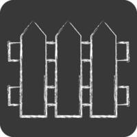 Icon Fence. related to Carpentry symbol. chalk Style. simple design editable. simple illustration vector