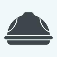 Icon Helmet. related to Carpentry symbol. glyph style. simple design editable. simple illustration vector