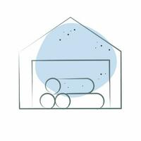 Icon Store House. related to Carpentry symbol. Color Spot Style. simple design editable. simple illustration vector