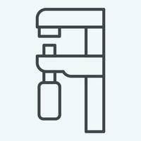 Icon Vernier Caliper. related to Carpentry symbol. line style. simple design editable. simple illustration vector