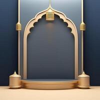 AI generated Premium Vector Islamic 3d prodiam photo