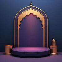 AI generated Premium Vector Islamic 3d prodiam photo