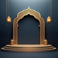 AI generated Premium Vector Islamic 3d prodiam photo