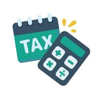 Document file supporting tax calculations at the end of the tax year vector