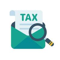 Document file supporting tax calculations at the end of the tax year vector