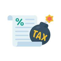 tax document icon Tax filing documents are a tax time bomb. vector