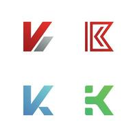 plantilla de vector de logotipo de letra k, diseño de logotipo inicial de letra k creativa