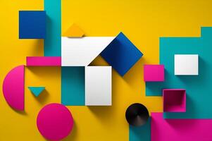 Abstract minimal geometry concept. Studio podium platform theme. photo
