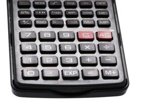 calculadora en blanco foto