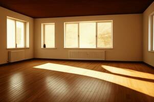 Interior of empty room background. AI Generated photo