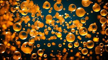 Abstract bubbles futuristic background. AI Generated photo